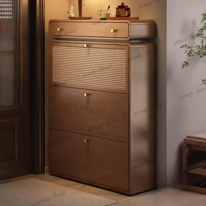 LJY Dust Cover Narrow Shoe Cabinet Design Strong Living Room Shoe Cabinet Storage Space Saving Schuhschrank Furniture For Home