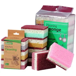 1-10PCS Kitchen Dishwashing Sponge Multi-functional High Density Clean Rub Pot Rust Scouring Bathroom Cleaning Tools Household