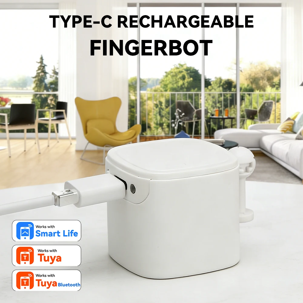 RSH Smart Bluetooth Finger Robot Switch Button Smart Life APP Fingerbot Wireless Switch Bot Pusher with Bluetooth Gateway Option