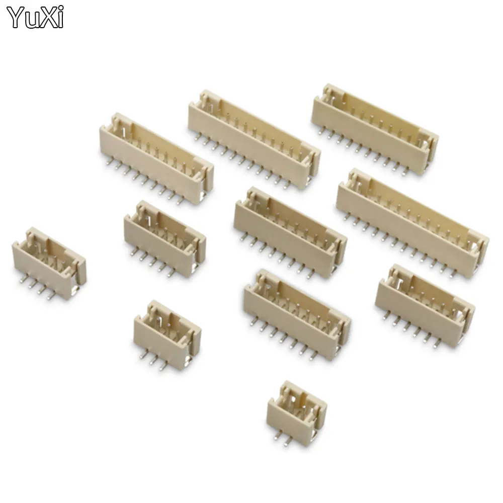 YUXI 10PCS PH 2.0mm Pitch SMT Vertical Patch Needle 2.0MM 2-12Pin Terminal Wire Socket Vertical Patch Socket Connector