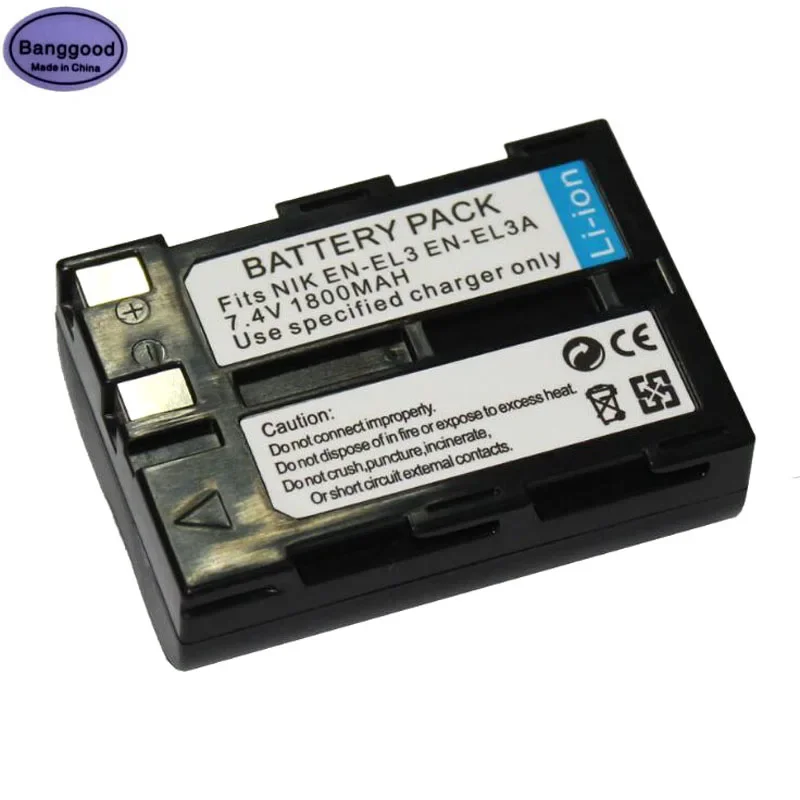 

7.4V 1800mAh EN-EL3 ENEL3 EN-EL3A ENEL3A Camera Battery For Nikon D300S D300 D100 D200 D700 D70S D80 D90 D50 L20