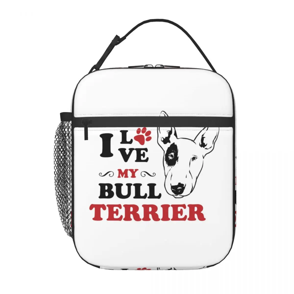 Bull Terrier Dog Lover Resuable Lunch Boxes Waterproof Animal Cooler Thermal Food Insulated Lunch Bag School Children Student