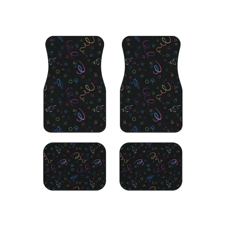 Retro Realistic 80s and 90s Arcade And Theater Style Car Mats (Set of 2 or 4)