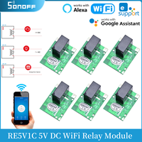 SONOFF RE5V1C WiFi Smart Switch 5V Inching/Selflock Relay Module Smart Home Automation Support EWeLink APP Alexa Google Home