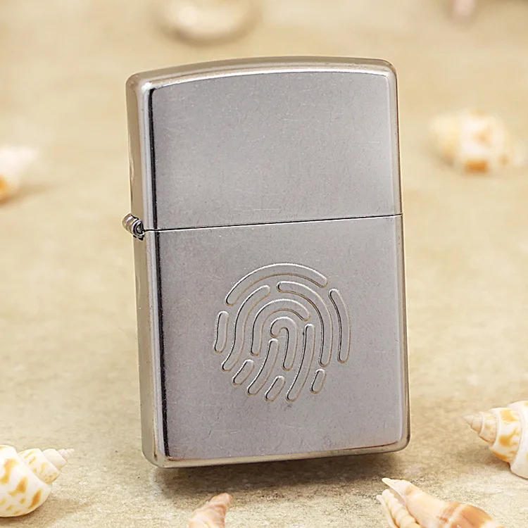 

Genuine Zippo Flower sand fingerprint oil lighter copper windproof cigarette Kerosene lighters Gift anti-counterfeiting code