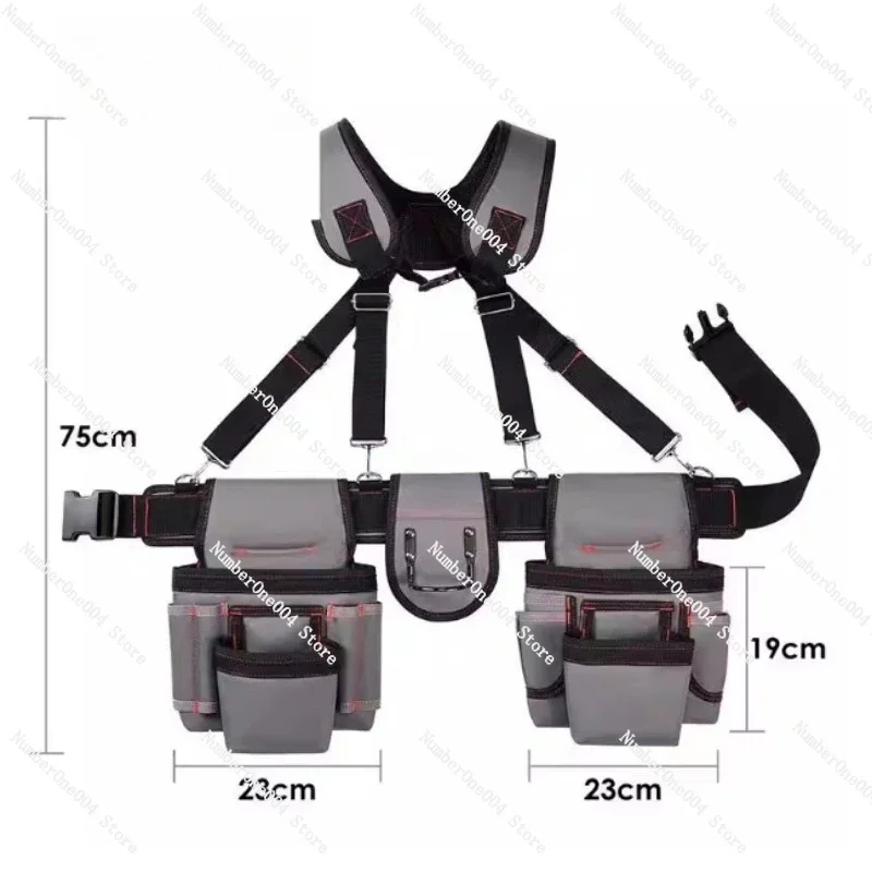 

Magnetic Tool Belt Adjustable Waist Multifunctional Bag For Electrician Kit