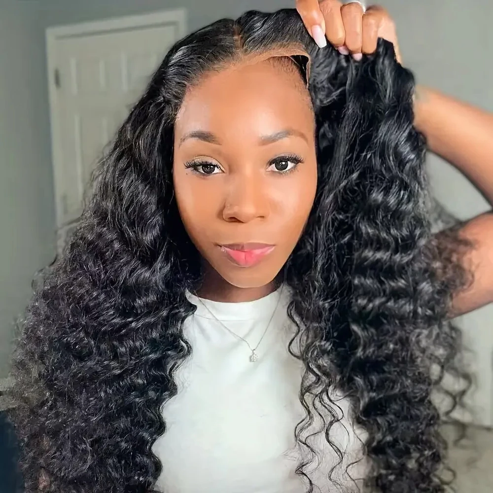 

Glueless Wig Human Hair Ready To Wear Pre Plucked Deep Wave Frontal Lace Wigs 220% 7x5 6x4 Lace Closure Pre Cut Human Hair Wigs