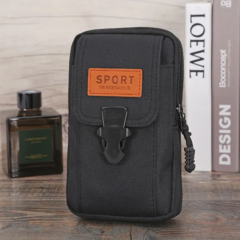 1pc Men Belt Pouch Mobile Phone Bag Phone Holster Bag Molle Waist Bag Pack Small Tactical Duty Belt Backpack Card Holder