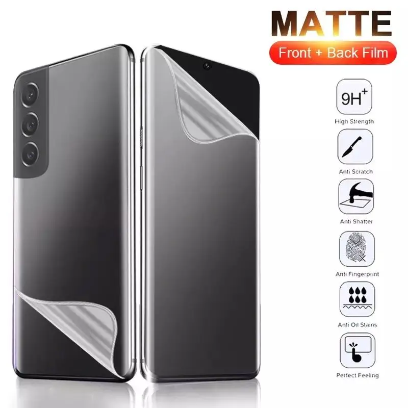 2Pcs Vorne/Hinten Screen Protector Für Samsung Galaxy A24 A23 A14 A13 A04 A73 A53 A33 M34 M54 m53 M52 Matte Hydrogel Weiche Film