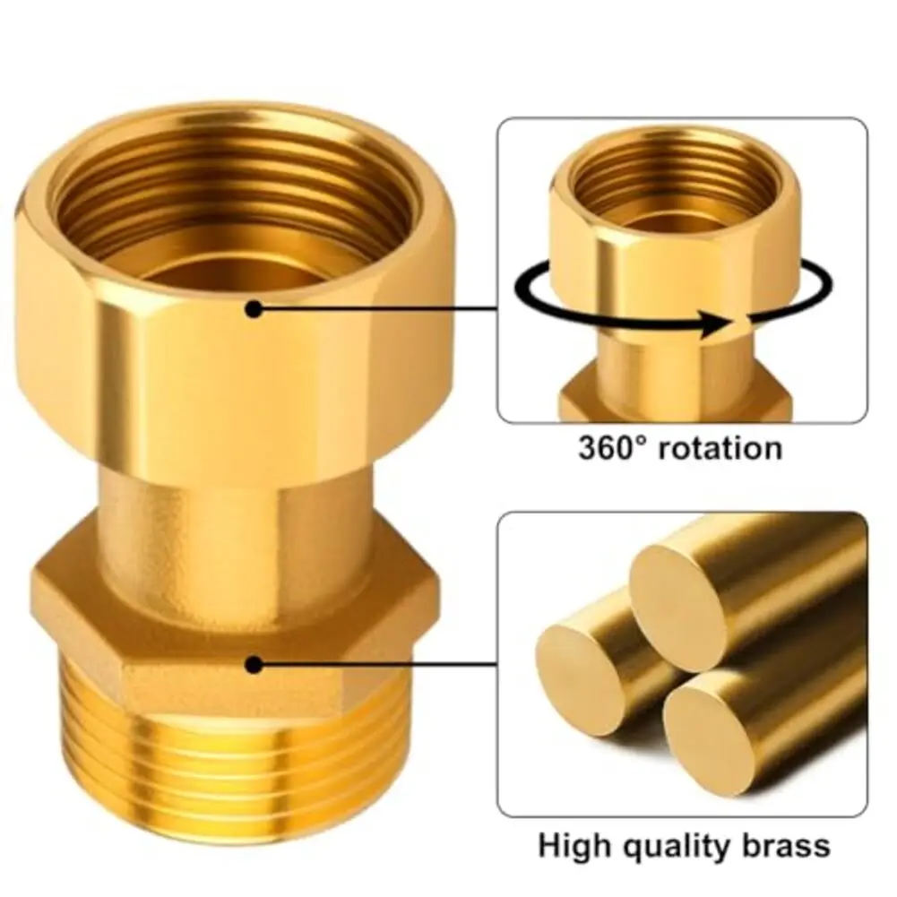 3 4 Inch Male X Female Thread Brass Threaded Adapters Easy To Remove And Install Resistant To High Temperatures