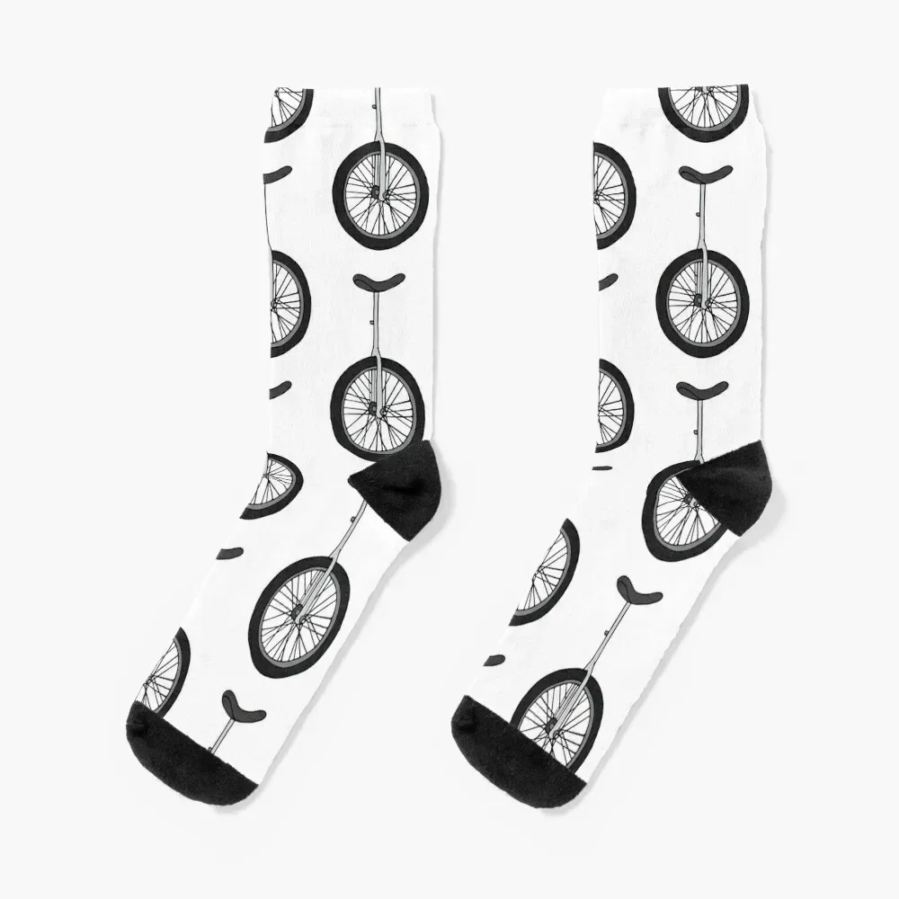 

Unicycle illustration Socks cool man compression floral Luxury Woman Socks Men's