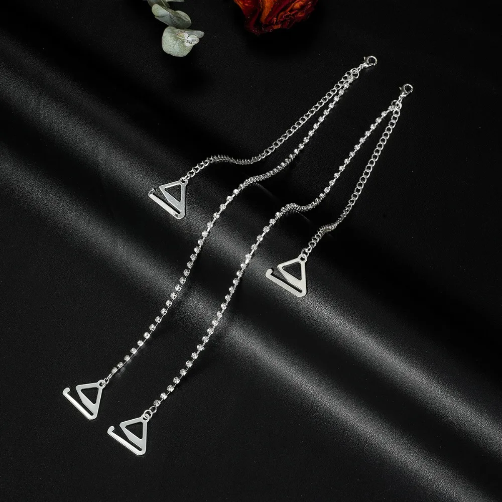 Non-Slip Rhinestone Bra Straps, Adjustable Replacement