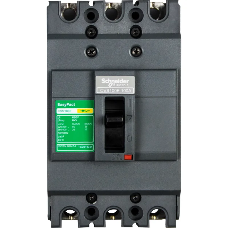 Schneider electric EasyPact CVS Molded-Case Circuit Breakers Switch MCCB CVS100E 4P/4d TMD15A-100A  25KA at380/415V