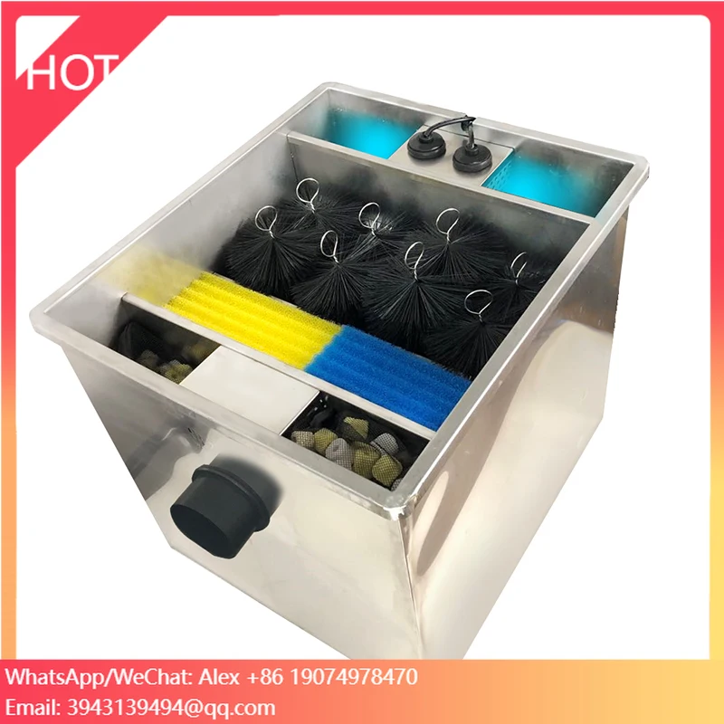 

Fish Pond Filter Filter Barrel Water Circulation System Outdoor Koi Pond Filter Box Stainless Steel Purification External