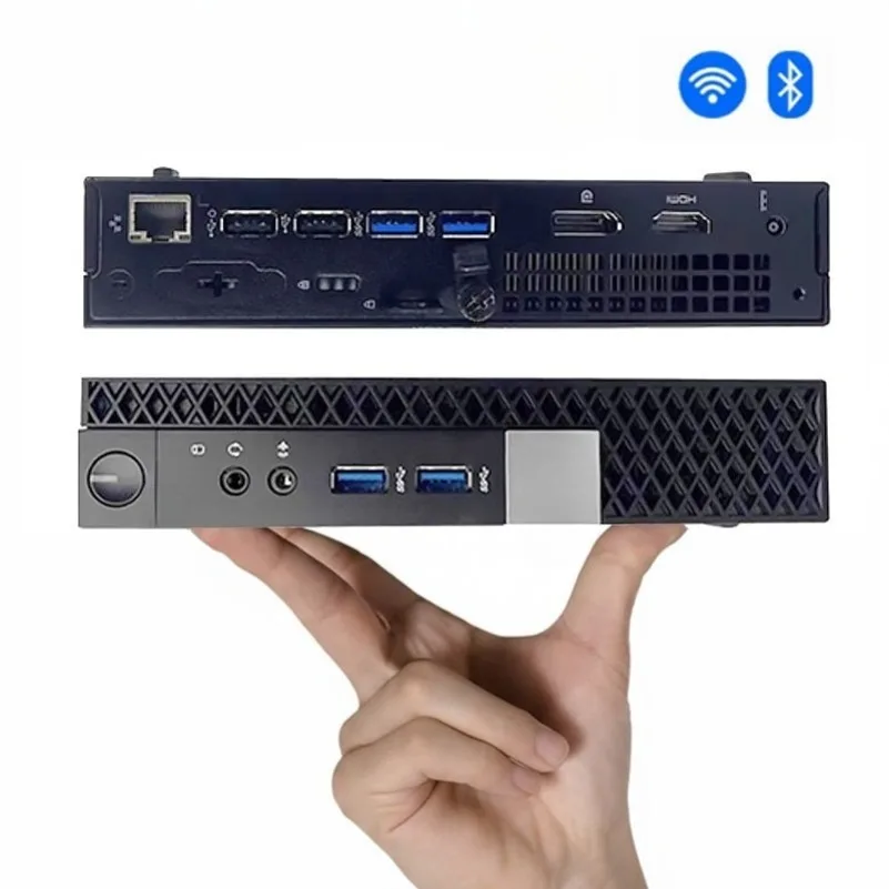 Micro Desktop Mini Computer 8G RAM 120G SSD HDMI 4K Output Wireless Industrial PC for Office and Online Learning