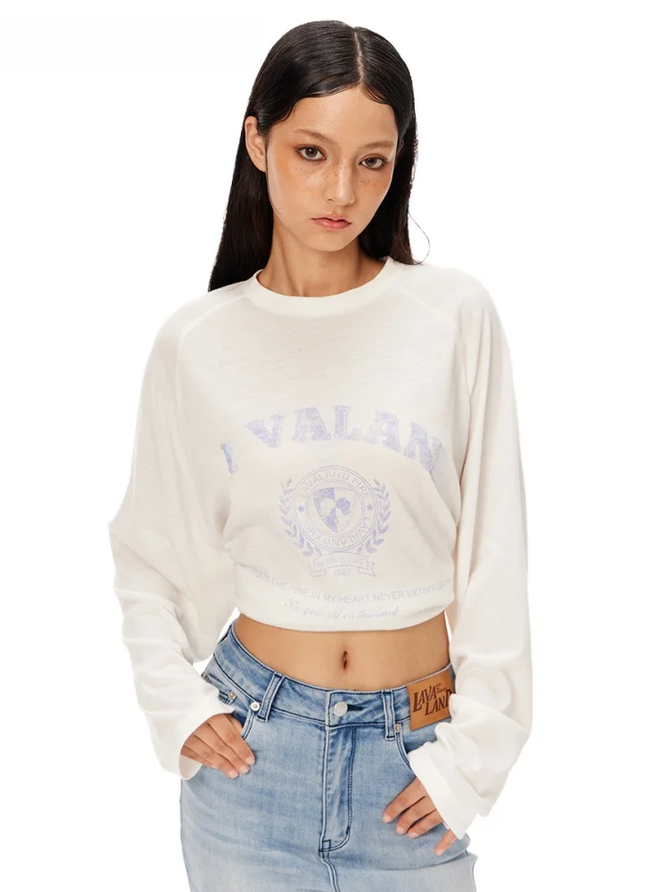 

Летняя легкая солнцезащитная одежда, универсальная, с цветным буквенным принтом, женская, с вставками на плечах, с длинными рукавами, свободного кроя, с круглым вырезом...