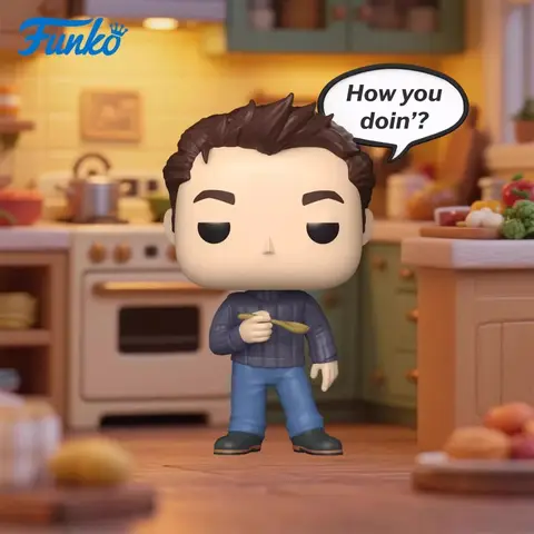 FUNKO POP《Vänner: Joey Tribbiani, Rachel Green och katten, Chandler Bing, Joey》Skrivbordsdekoration ornament modellleksaker samlarobjekt 10 best sales Vänner Funko Pop - №4