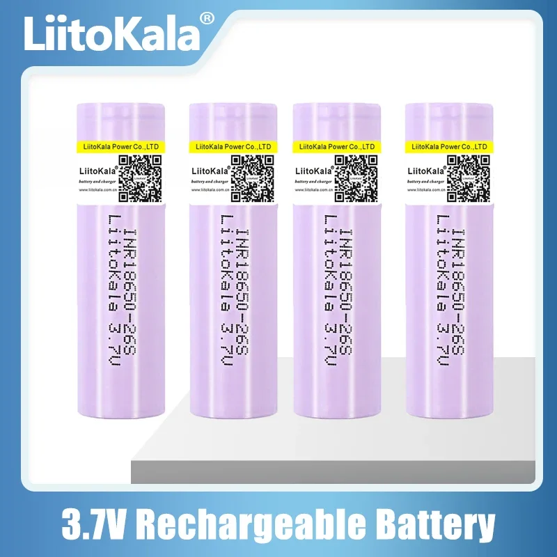 LiitoKala 26S 18650 2600mAh 3.7V 20A Discharge Li-ion Rechargeable Battery for Counter Lamp Flashlight