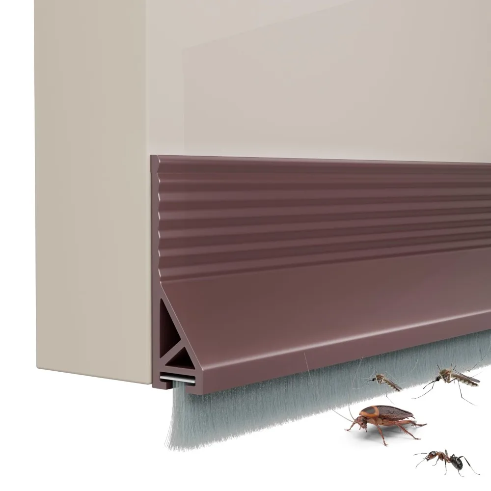 

Дверная уплотнительная лента длиной 39 дюймов, силиконовый материал, дизайн щетки под дверным зазором, прочный клей, блокиратор пыли, дверная подметание