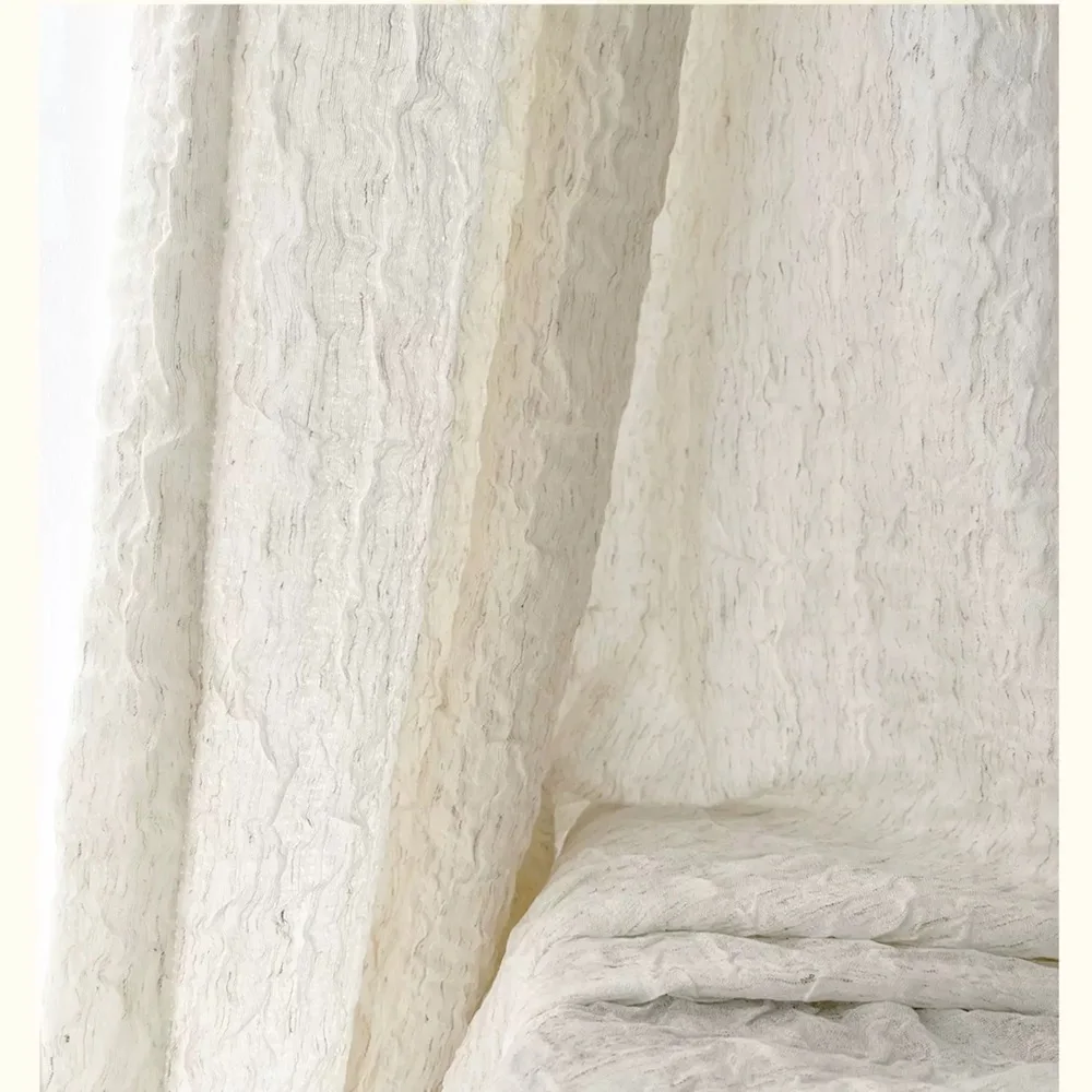 Modern wrinkled bubble texture pattern curtains yarn for custom curtains in living rooms bedrooms children's rooms yoga studios