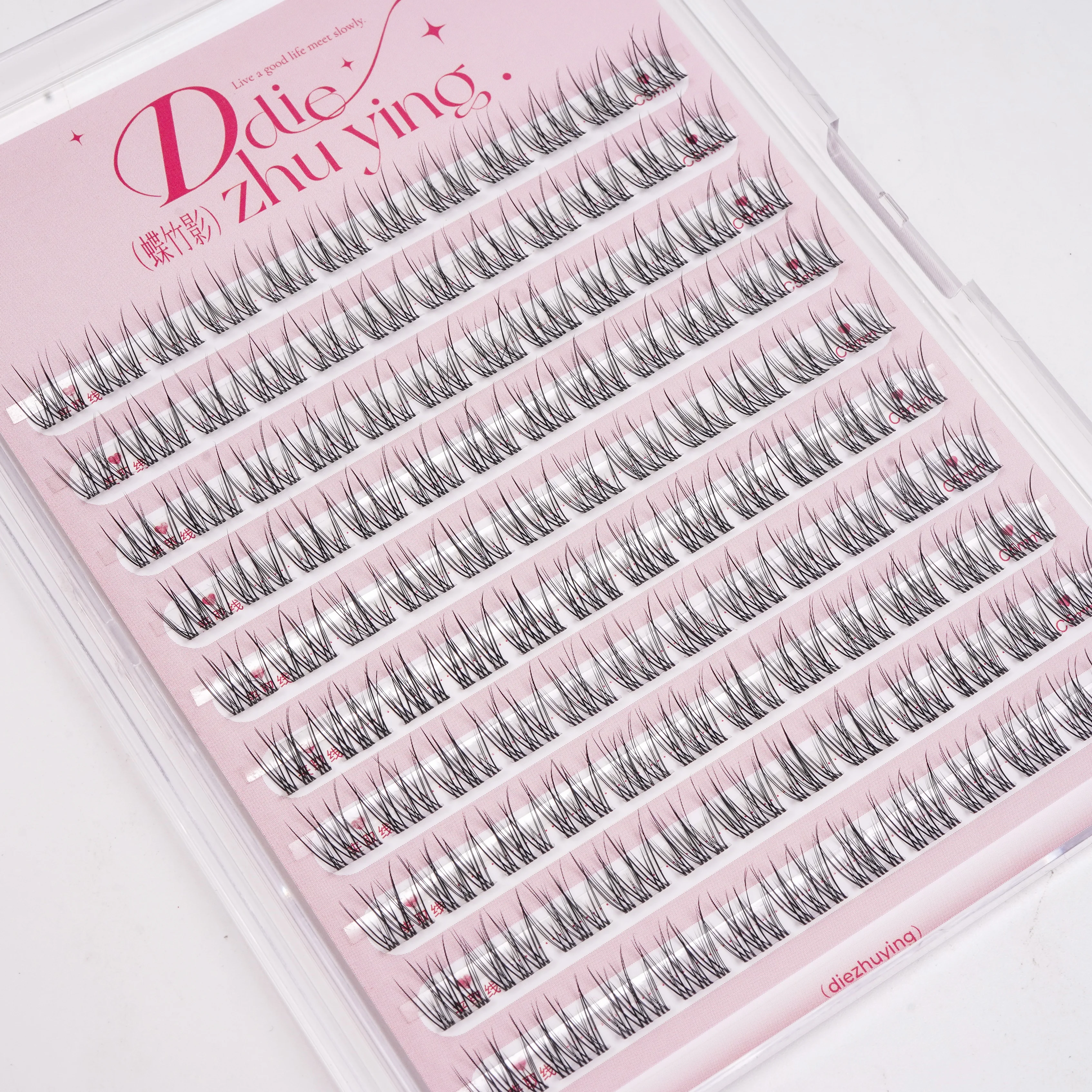 Zelfklevende Faux Nertsen Valse Wimper 120 Bundels Stemless Licht Natuurlijke 3D Individuele Wimper extension cluster make-up wimpers