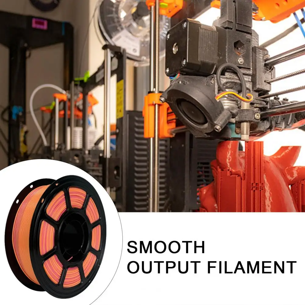 1.75mm Pla Filament Rainbow Gradient Pla Filament 1.75mm 1kg Spool Low Warpage 3d Printing Filament for Fdm Printers Vibrant