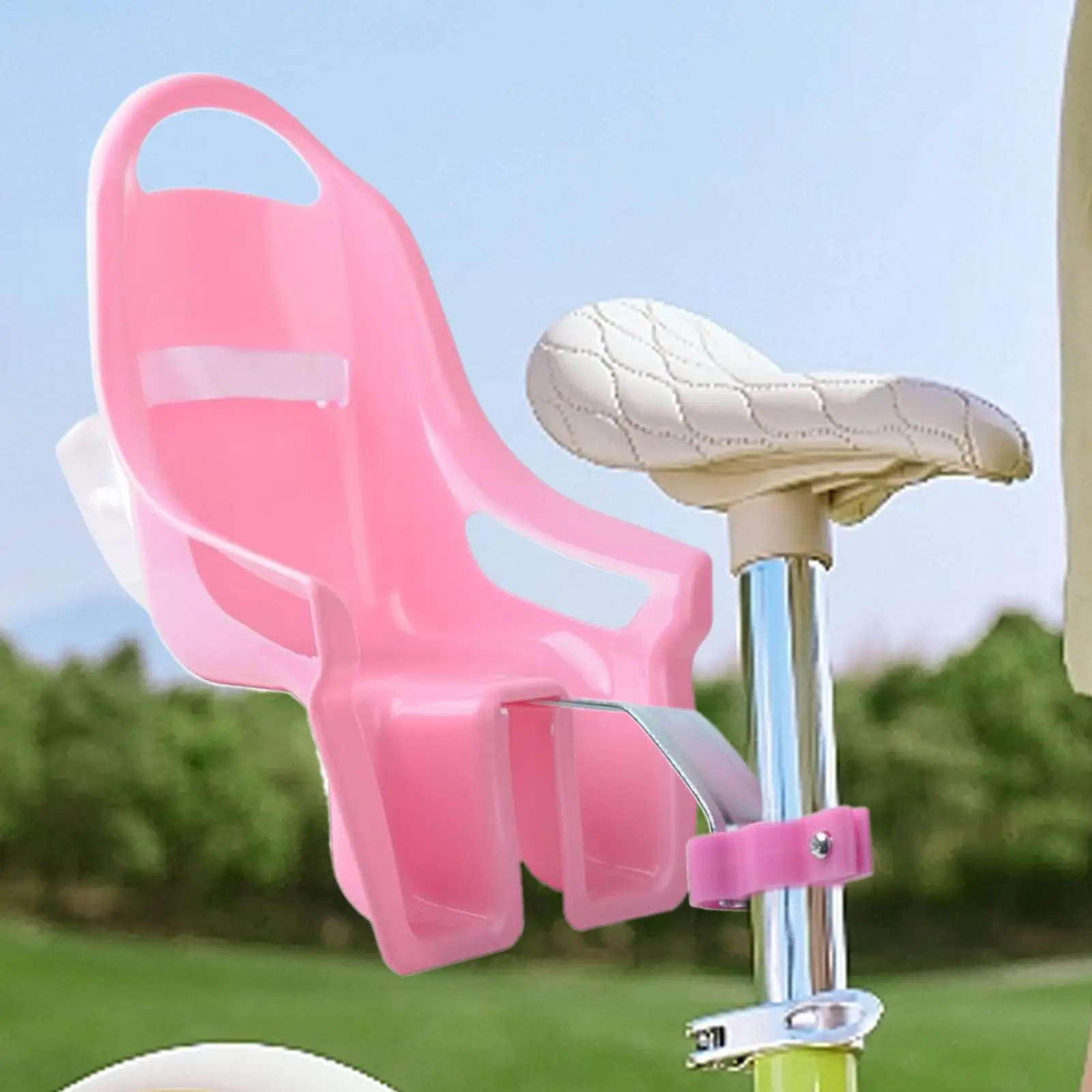 

Регулируемое сиденье для куклы-велосипедное кресло для игр на открытом воздухе для детских велосипедов, идеальный подарок для дочери, внучки и малышей