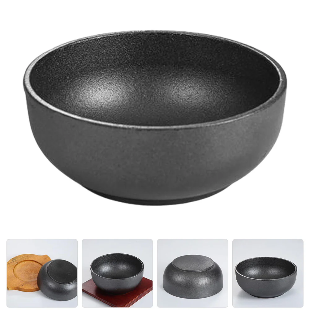 Kitchen Korean Cuisine Bowl Japanese Food Reusable Serving Cast Iron Bibimbap Household Supply Cooking Daily