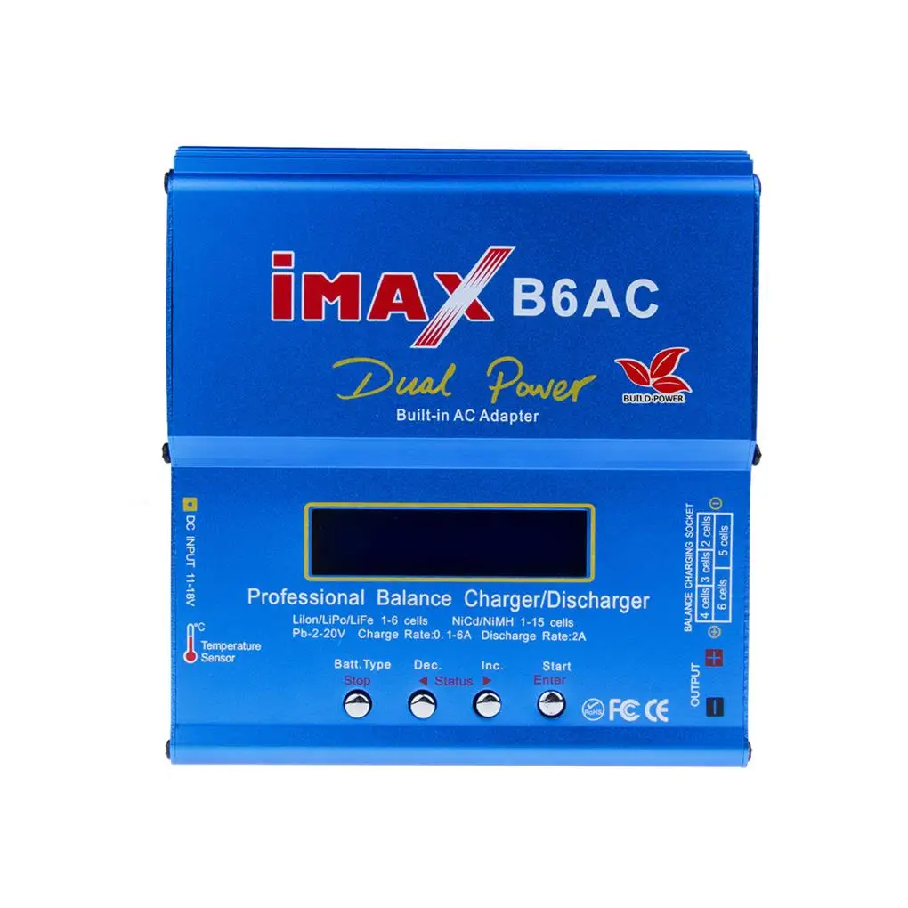 

Imax B6 AC RC Charger 80W B6AC 6A Balance Charger Digital LCD Screen Li-ion LiFe Nimh Nicd PB Lipo Battery Discharger