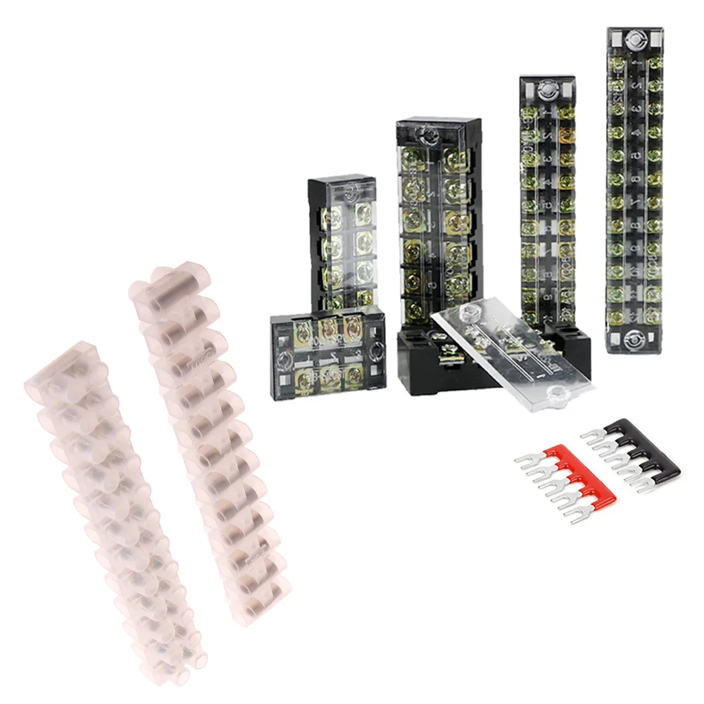 Electrical Screw Terminal Block Strip Fix Insulated Barrier Strip Wire Connector Cable Contact Diy Electronic Electric Connector