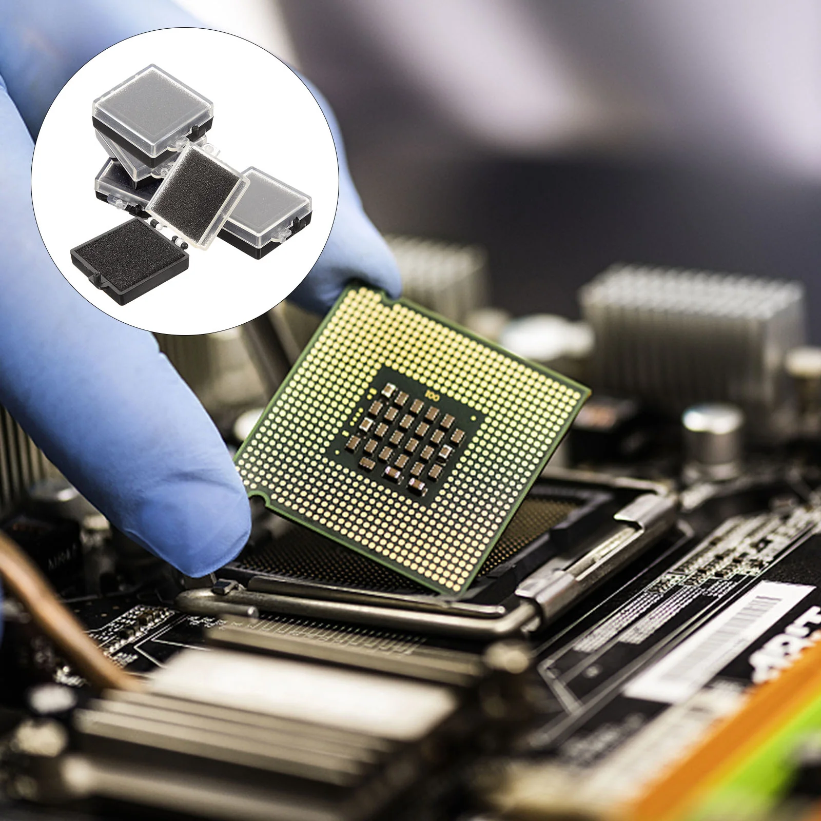 

5 шт., антистатический чехол для чипов, коробка для хранения электронных компонентов, пылезащитный пластиковый контейнер, аксессуары для мобильных телефонов, анти