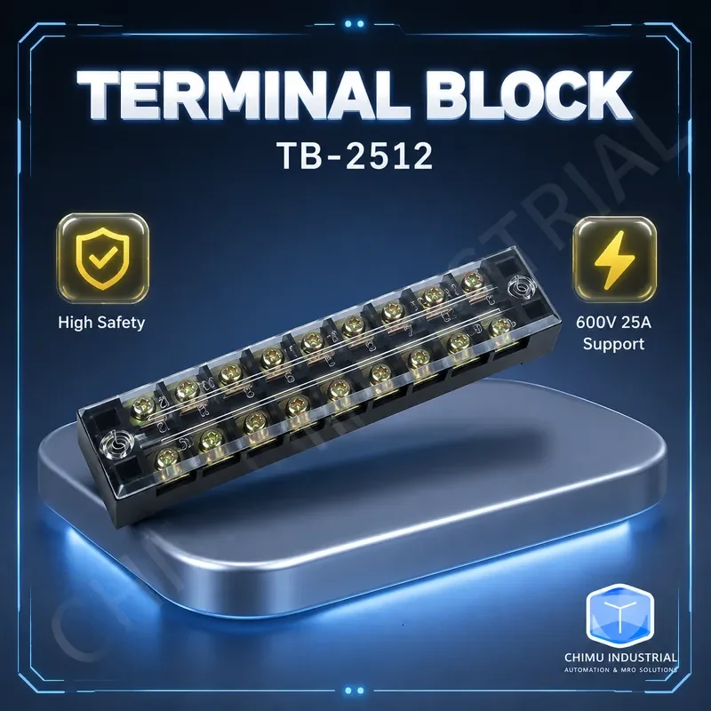 【CHIMU INDUSTRIAL】 for TB-2512 Terminal Block 12 Way 25A Distribution Cabinet Wiring Board DC