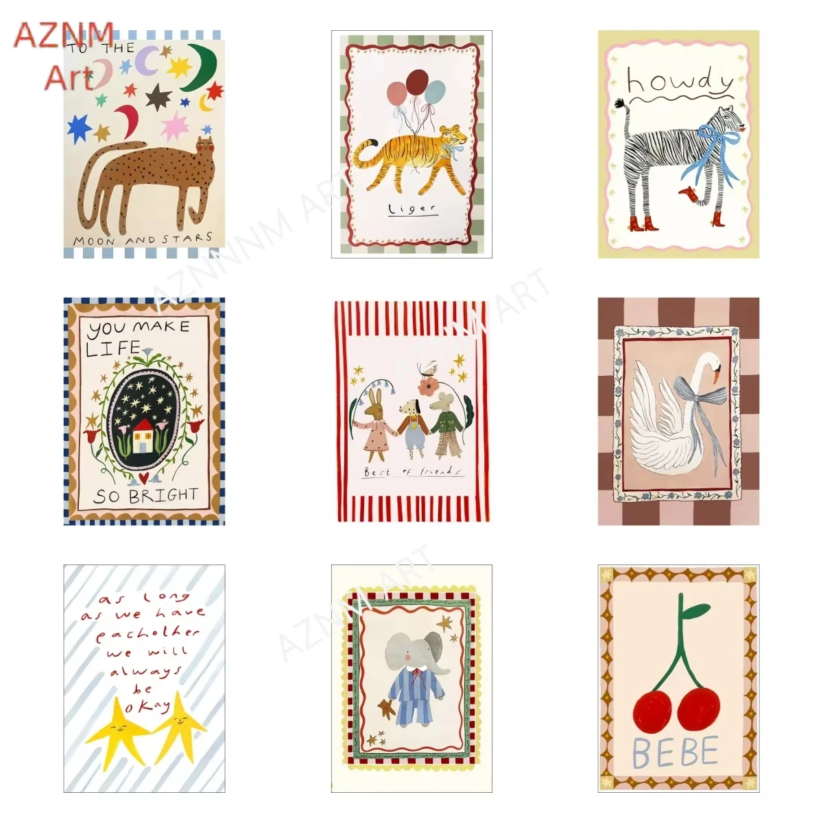 Newborn Photography Background Painting 25simple Nordic Ins Art Poster Decorative Painting Core Sticker Children's Room Painting