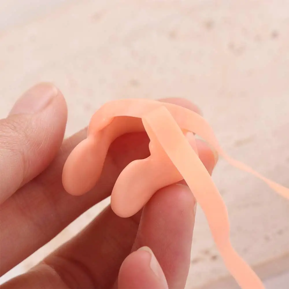 With String Swimming Nose Clip Strapped Latex Silicone Rope Nose Clip Soft Waterproof Swimming Nose Plugs Adults and