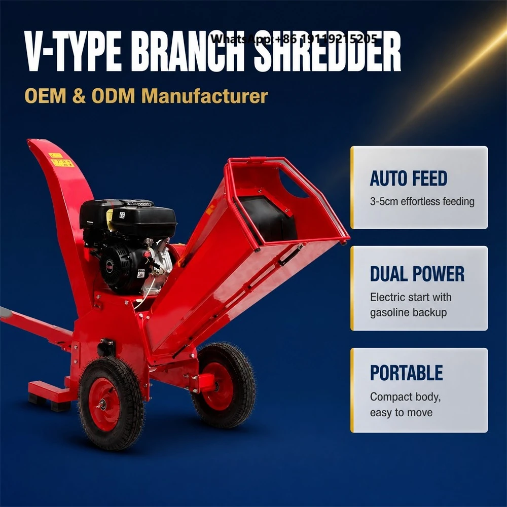 Commercial Wood Chipper 15HP PTO Branch Shredder 3 Point Hitch for Tractor Farm Agricultural Use