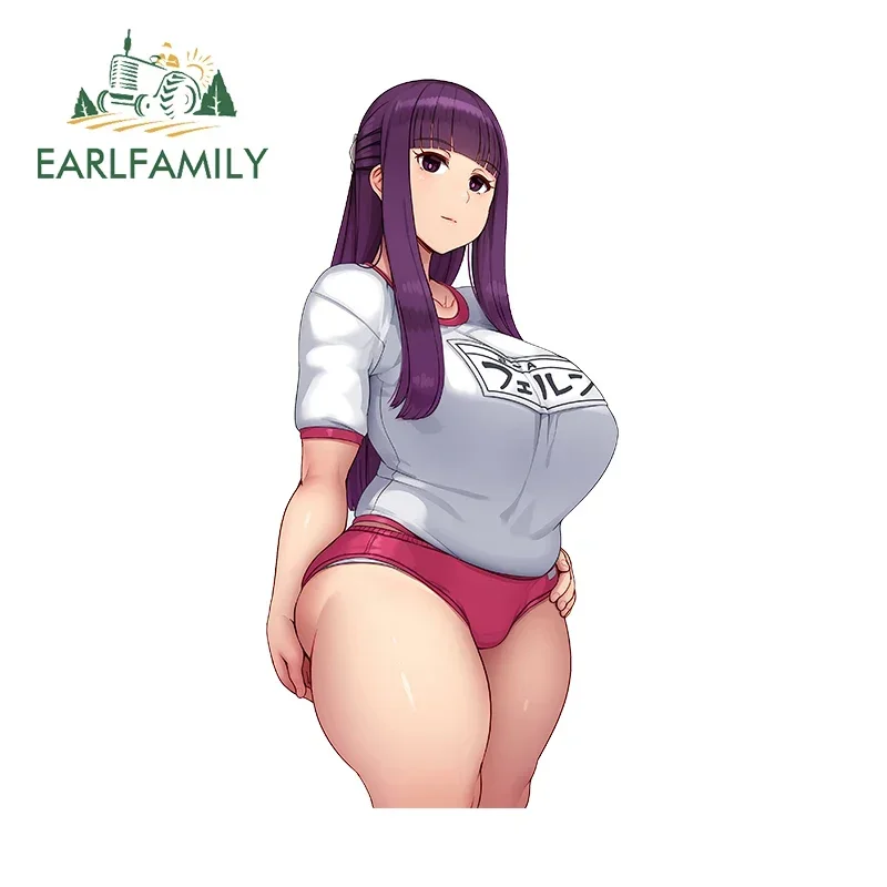 EARLFAMILY 13cm X 6.3cm Fern Big Chest Car Stickers Sexy Ass Hentai Booty Decals Occlusion Scratch Anime Skateboard Decor