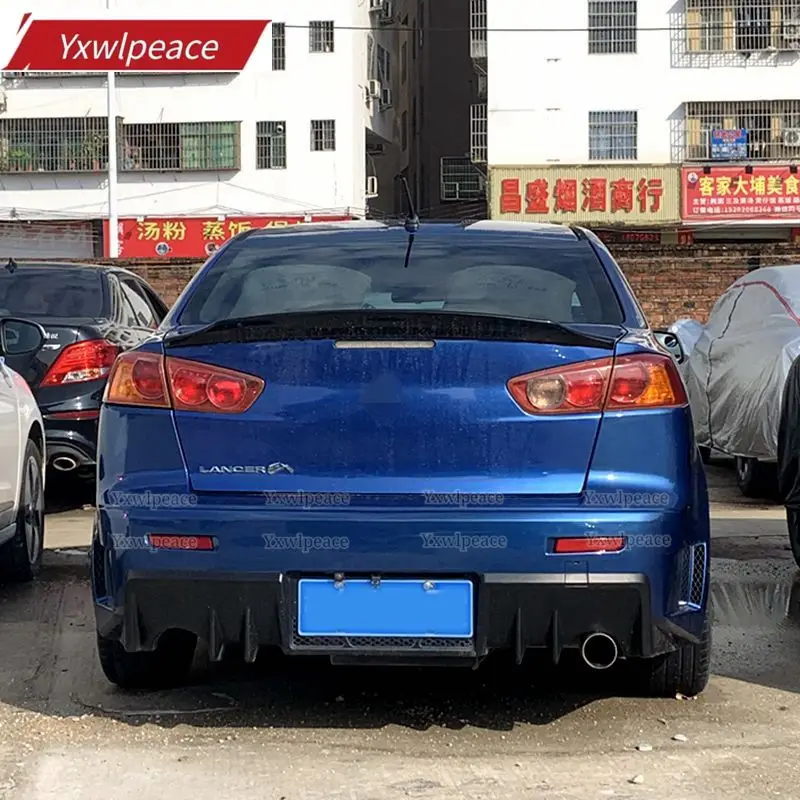 

For Mitsubishi Lancer EX Evo Spoiler 2008 -2015 ABS Material Unpainted Color Rear Trunk Lip Spoiler