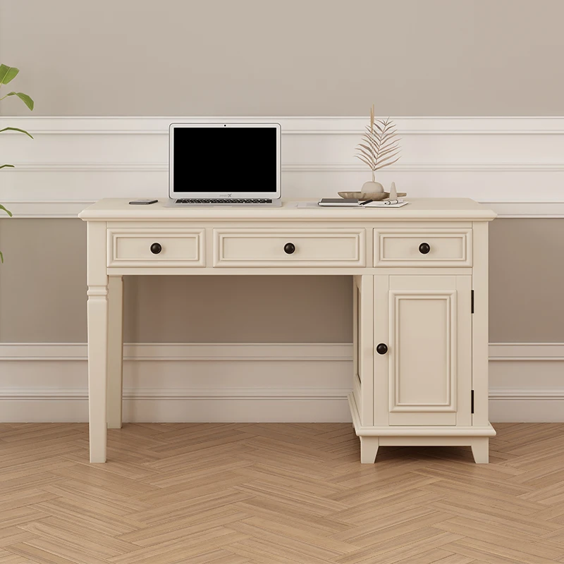 American all-solid wood desk bookshelf combination simple household small apartment children's learning desk computer desk