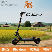 Kukirin G2 Master 2025 New 2000W Dual Motor Electric Scooter 52V 20.8Ah Hydraulic Shock Absorption Speed 70km/h Adult Escooter