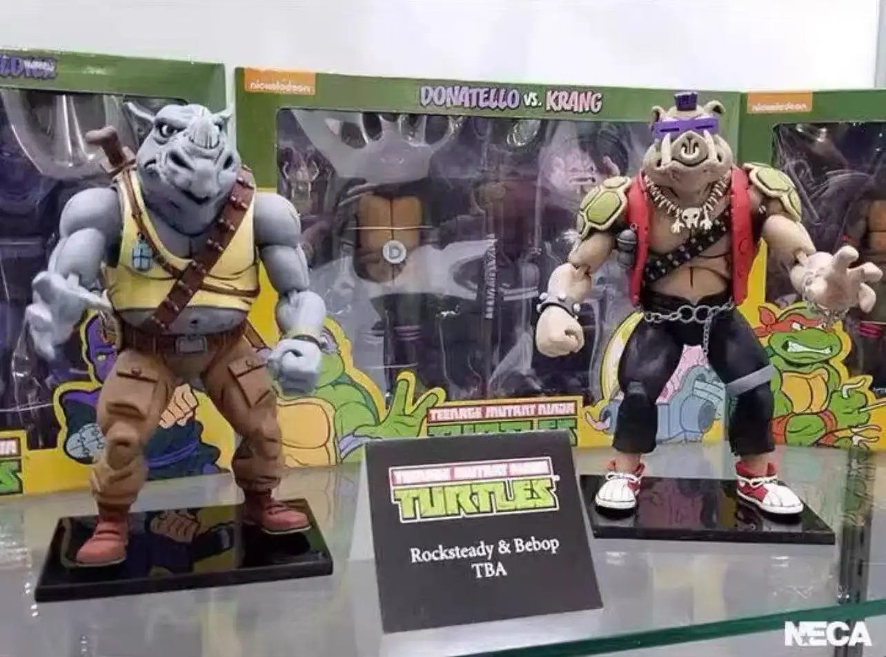 NECA Shredder Michelangelo Voet Soldeer Donatello Krang Figuur Bebop Rocksteady Schildpad Figuur Action Beeldje Speelgoed 2 stks/set