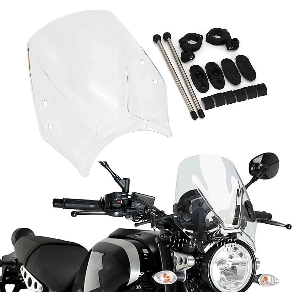 

New 2016- Front Windscreen Windshield Screen Wind Shield Deflector Protector For Yamaha XSR 700 xsr 900 XSR700 XSR900