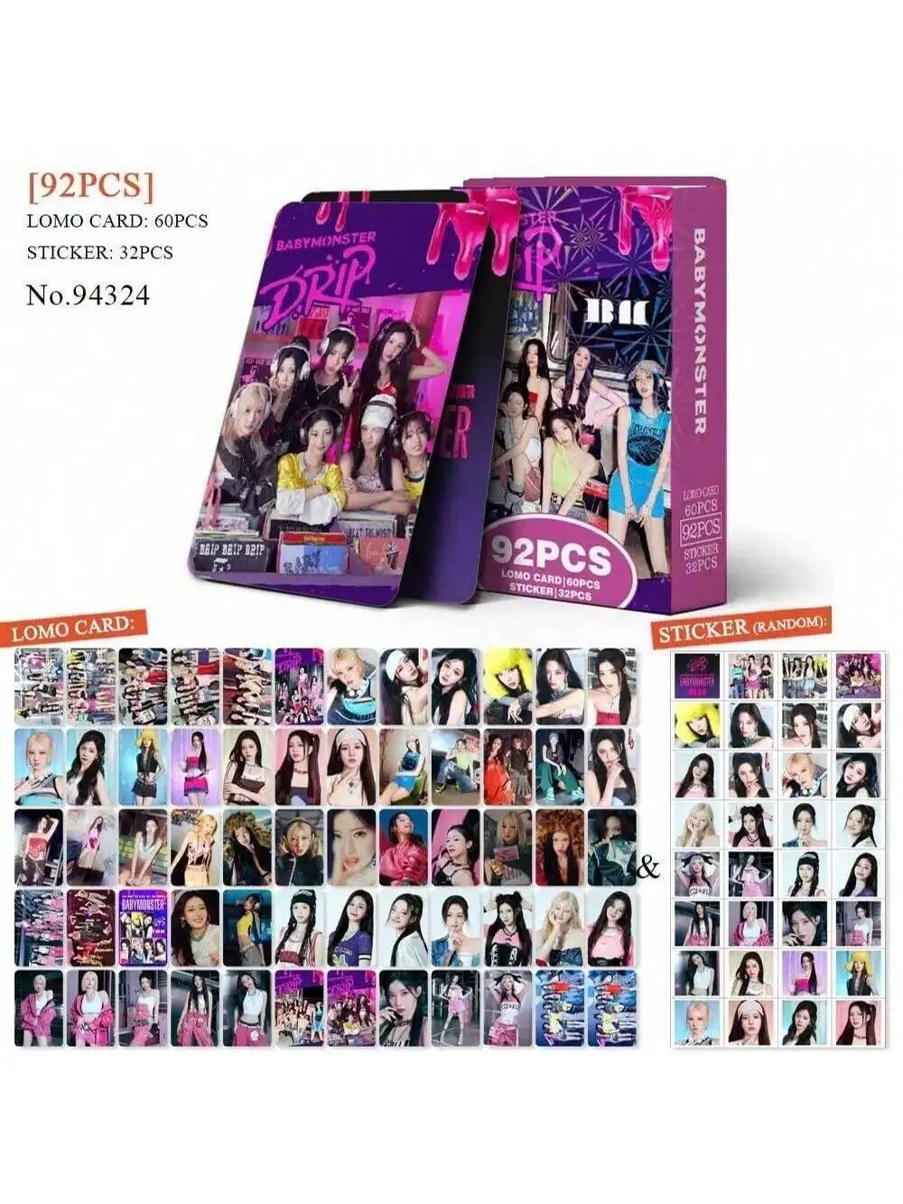 بطاقة babymoster 60lomo 32 ملصقًا محاصرًا بطاقة صور عالية الدقة بطاقة LOMO ملحقات دعم هدايا عيد الحب هدايا صغيرة