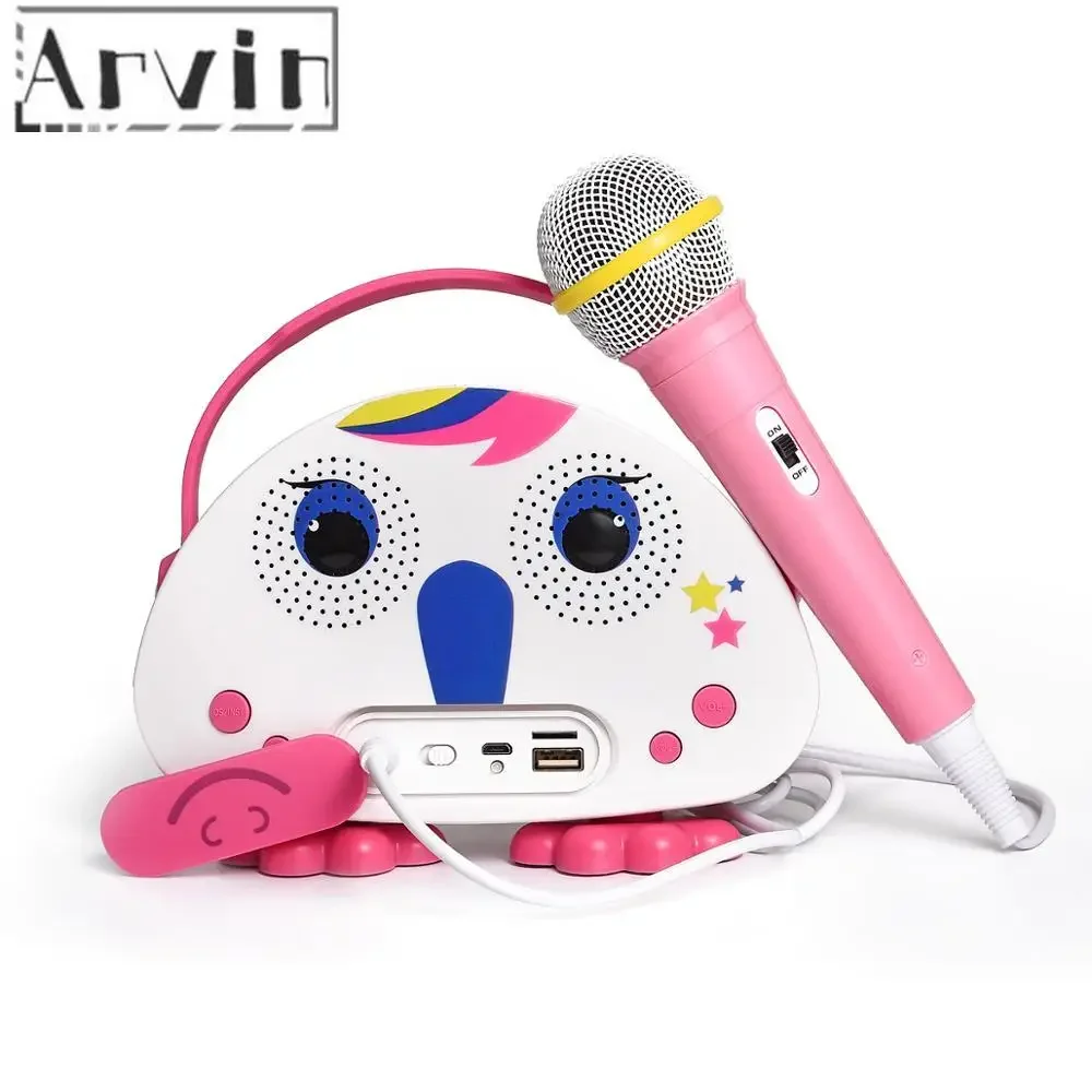 Karaoke Machine for Kids with Microphone Portable Player Speaker for Home Outdoor Travel Activities Christmas Gift for Children