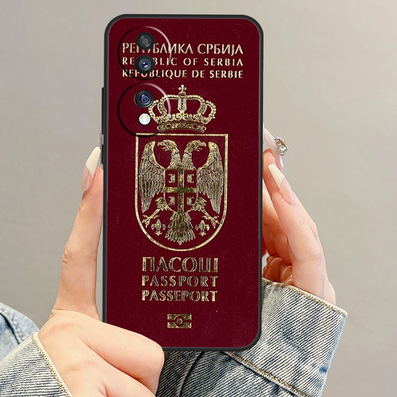 Algerian Russia Serbian Spain Passport For Huawei Honor Magic 5 Lite Pro X8 X9 50 70 P20 P30 P40 P50 Nova 9 5T P Smart 2021 Case