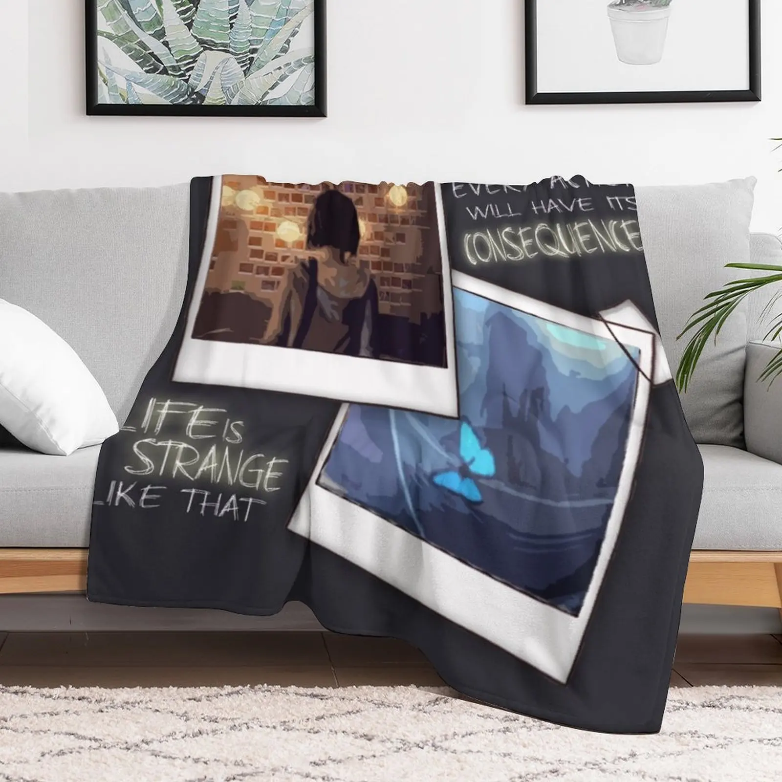 Strange Like That Throw Blanket Retros Furry halloween Decorative Beds Blankets