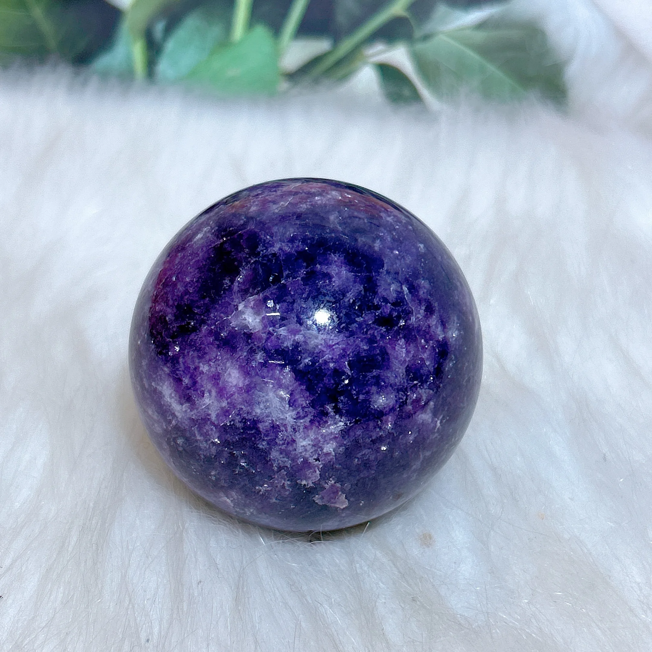 High Quality Natural Crystal Flashy Lepidolite Sphere Polished Ball Gemstones Healing Energy Home Decorations Room Decor Gift