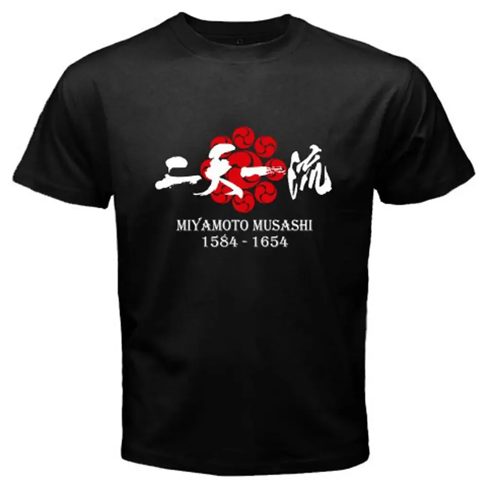 Japanese Samurai Legend Miyamoto Musashi T-Shirt 100% Cotton O-Neck Summer Short Sleeve Casual Mens T-shirt Size S-3XL