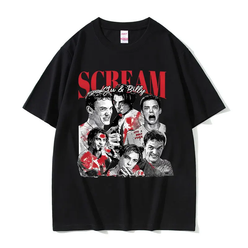 

Horror Movie Scream Graphic T-shirt Vintage Billy Loomis T Shirts Men Women Clothing Hip Hop Retro Oversized T-shirts Streetwear