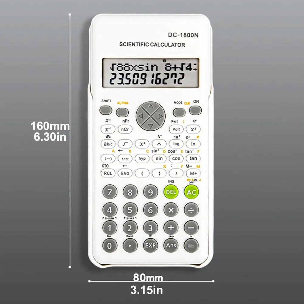 240 وظيفة الهندسة آلة حاسبة علمية 2-Line 10-الرقمية القياسية وظيفة حاسبة مكتب الملحقات