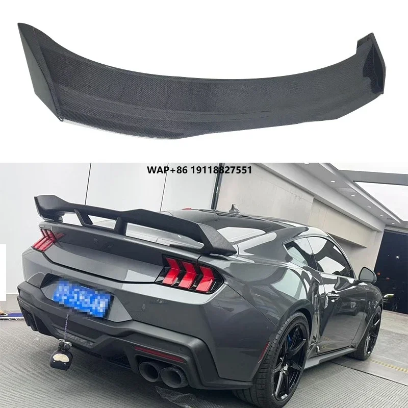

High Quality Dry Carbon Fiber Rear Trunk Spoiler Wing for Mustang Darkhorse Dry Carbon Fiber Rear Wing 2024